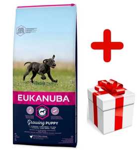 EUKANUBA Puppy&Junior Large Breed 15kg + Překvapení pro psa