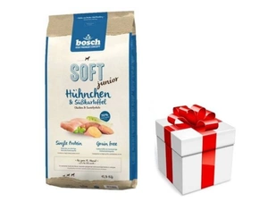 Bosch Soft Junior s kuřecím masem a sladké brambory 12,5kg + překvapení pro vašeho psa GRATIS