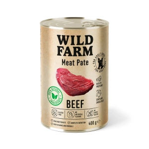 Wild Farm Pate Beef 400 g bezlepkové krmivo pro psy