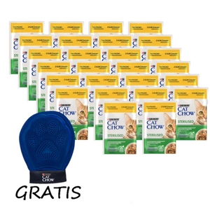 CAT CHOW Sterilizované krmivo s kuřecím masem a lilkem s omáčkou 26x85g