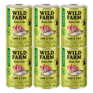 WILD FARM Premium Grain Free Lamb and Trout 6x400g - krmivo pro kočky bez obilovin