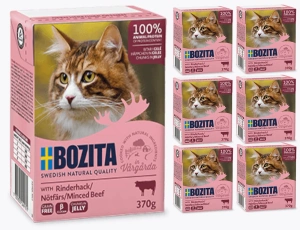 Bozita Cat kousky jelly s s mletým hovězím masem Tetrapak 6x370g