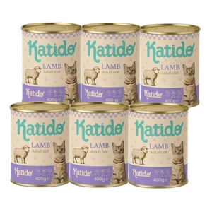 Katido Mokré krmivo pro kočky s jehněčím masem 6x400g
