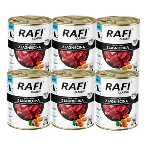 DOLINA NOTECI Mokré krmivo pro psy Rafi Classic s jehněčím masem 6x800g