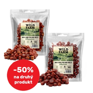 WILD FARM rolky jehněčí 500g + WILD FARM rolky kachní 500g