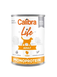 CALIBRA Dog Life Adult krůtí s jablky 400g