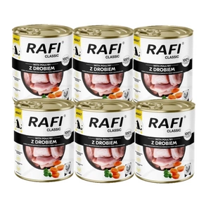 DOLINA NOTECI Mokré krmivo pro psy Rafi Classic s drůbeží 6x800g