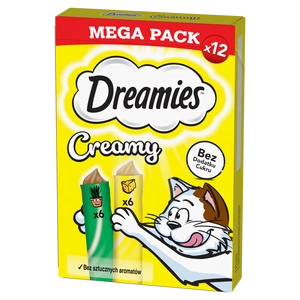 DREAMIES Krémový se sýrem a šantou kočičí 12x10g