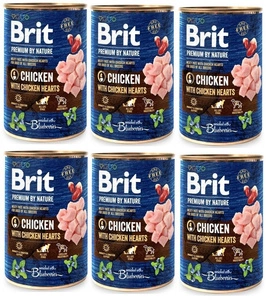 Brit Premium by Nature Chicken With Chicken Hearts 6x800g SLEVA 2%