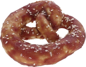 XXL preclík ze surové kůže, s kachnou, 10 x 10 cm, 75 g