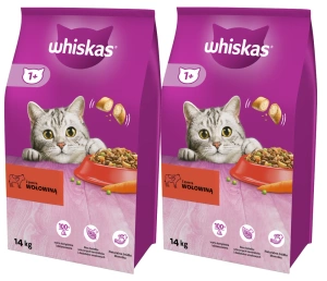 WHISKAS Adult hovězí 2x14 kg SLEVA 3%