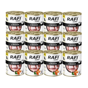 DOLINA NOTECI Mokré krmivo pro psy Rafi Classic s drůbeží 12x800g