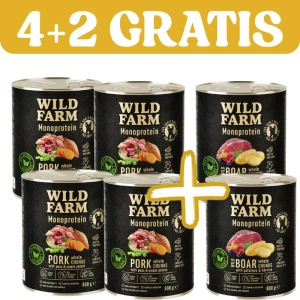 WILD FARM Monoprotein Pork/Boar 6x800g hypoalergenní krmivo pro psy