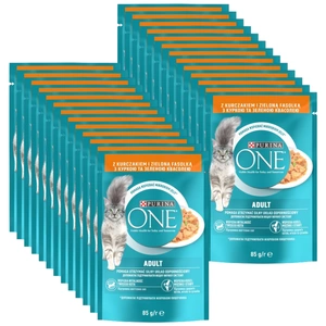 Purina One Cat Adult s kuřecím masem a zelenými fazolkami 26x85g