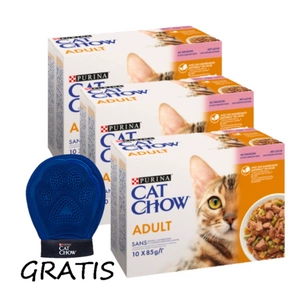 PURINA Cat Chow Krmivo pro dospělé kočky s lososem a zelenými fazolkami v želé 30x85g